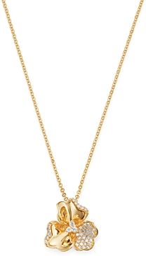 Diamond Flower Pendant Necklace in 14K Yellow Gold, 0.20 ct. t.w. - 100% Exclusive