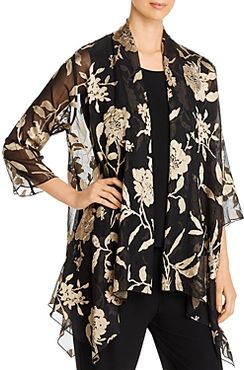 Floral Burnout Swing Jacket