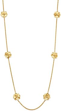 18K Yellow Gold Petali Long Station Necklace, 36