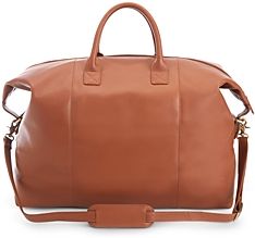 Leather Weekender Duffel Bag