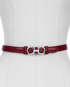 Gancini Slim Leather Belt