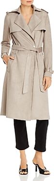 Mel Faux-Suede Trench Coat