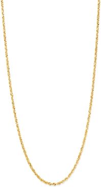 Solid Glitter Chain Necklace in 14K Yellow Gold - 100% Exclusive