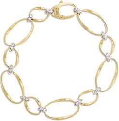 18K Yellow Gold Onde Diamond Station Bracelet