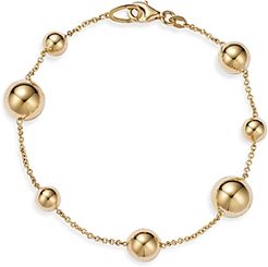 14K Yellow Gold Multi Bead Chain Bracelet - 100% Exclusive