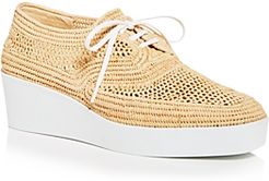 Lisa Woven Wedge Platform Oxfords