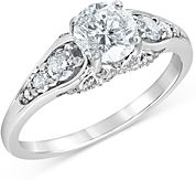 Diamond Engagement Ring in 14K White Gold, 1.35 ct. t.w. - 100% Exclusive