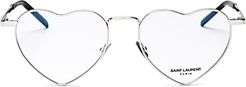 Heart Shape Clear Glasses, 52mm