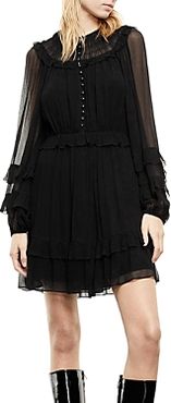 Chiffon Ruffled Mini Dress