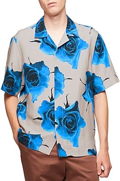 Floral Gents Short Sleeve Regular Fit Button Down Camp Shirt