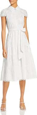 Vannessa Embroidered Crocheted-Trim Dress