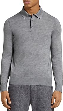 Ermenegildo Zegna Cashseta Essential Long Sleeve Regular Fit Polo Shirt