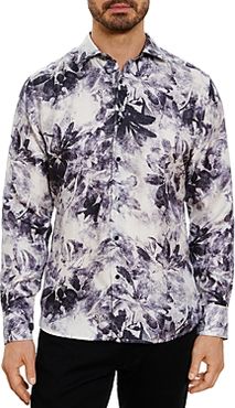 The Barbino Limited Edition Silk Floral Print Classic Fit Button Down Shirt