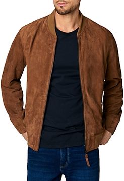 Quick Action Suede Bomber Jacket