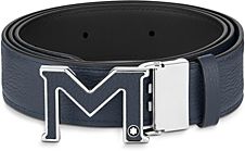 M Buckle Reversible Leather Belt