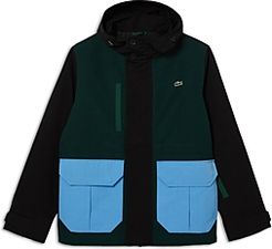 Water-Repellent Colorblocked Twill Jacket