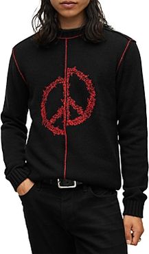 Wythe Wool & Nylon Embroidered Regular Fit Crewneck Sweater