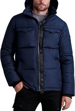 Quilted Zip Out Hood Puffer Jacket