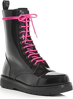 Rockstud Cap Toe Combat Boots