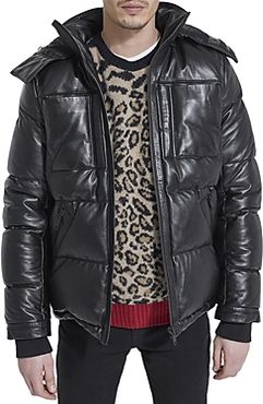 Leather Puffer Jacket
