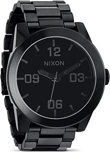 The Corporal Stainless Steel All Black Watch, 48mm