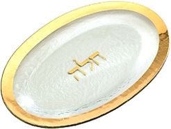 Judaica Challah Platter, Gold