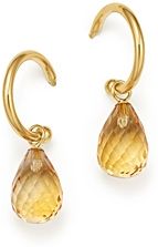 Citrine Briolette Hoop Drop Earrings in 14K Yellow Gold - 100% Exclusive