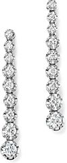 Diamond Graduated Drop Earrings in 14K White Gold, 0.80 ct. t.w. - 100% Exclusive