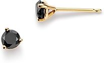 Black Diamond Stud Earrings in 14K Yellow Gold, 0.50 ct. t.w. - 100% Exclusive