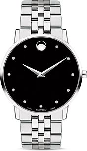 Museum Classic Stainless Steel Diamond-Index Watch, 40mm