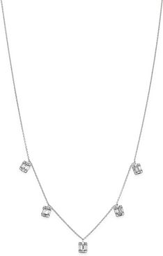 Diamond Mosaic Charm Necklace in 14K White Gold, 0.60 ct. t.w. - 100% Exclusive