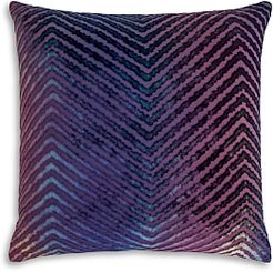 Chevron Velvet Decorative Pillow, 20 x 20