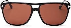 Shelton Brow Bar Square Sunglasses, 59mm
