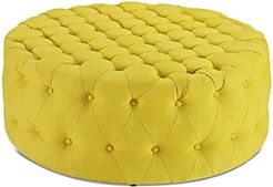 Amour Upholstered Fabric Ottoman