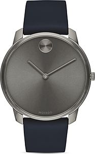 Bold Thin Leather Strap Watch, 42mm