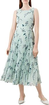 Celeste Pleated Floral Midi Dress