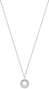 18K White Gold Bi49 Diamond Double-Circle Pendant Necklace, 17 - 100% Exclusive