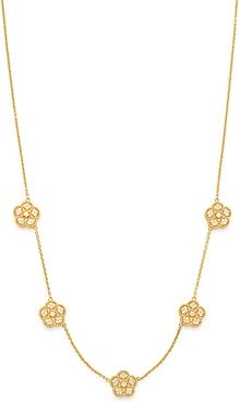 18K Yellow Gold Daisy Diamond Station Necklace, 17.5 - 100% Exclusive