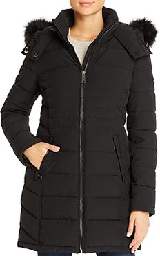 Faux Fur Trim Puffer Coat