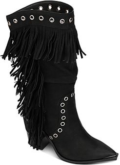 West Side Fringe Mid-Calf Boots