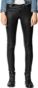 Phlame Crinkled-Leather Pants