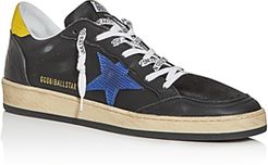 Deluxe Brand Men's Ball Star Lizard Leather Low-Top Sneakers