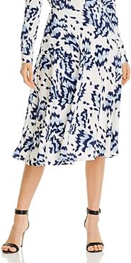 Painted-Butterfly Print Skirt