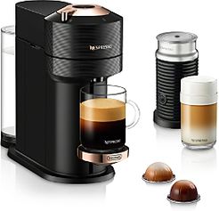 Vertuo Next Premium Coffee and Espresso Maker by DeLonghi with Aeroccino Milk Frother, Black Rose Gold