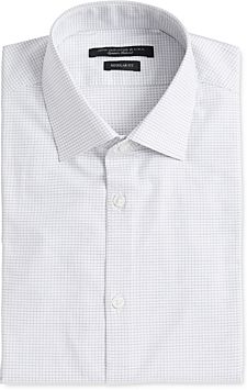 Spencer Dashed-Grid Regular Fit Dress Shirt
