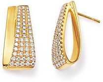 Diamond Pave Drop Earrings in 14K Gold, 0.85 ct. t.w. - 100% Exclusive