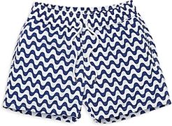 Copacabana Wavy Stripe Classic Fit Swim Trunks