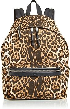 City Bag Leopard Print Backpack