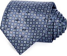 Mini Floret Grid Silk Classic Tie