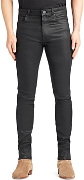 Greyson Coated Skinny Fit Jeans in Coated Noir